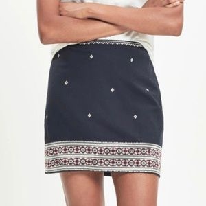 Madewell Black Embroidered Mini Skirt